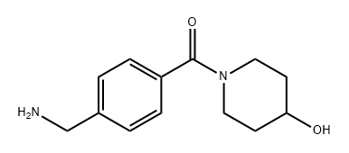 Methanone, [4-(aminomethyl)phenyl](4-hydroxy-1-piperidinyl)- 化学構造式