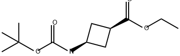 Cyclobutanecarboxylic acid, 3-[[(1,1-dimethylethoxy)carbonyl]amino]-, ethyl ester, cis-,871014-26-5,结构式