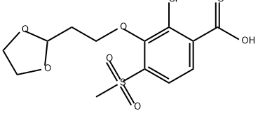 BENZOIC ACID, 2-CHLORO-3-[2-(1,3-DIOXOLAN-2-YL)ETHOXY]-4-(METHYLSULFONYL)- 结构式
