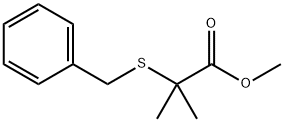 Propanoic acid, 2-methyl-2-[(phenylmethyl)thio]-, methyl ester Struktur