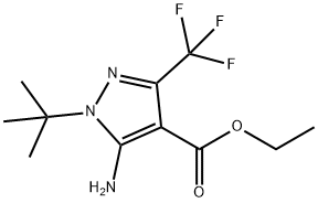 5-氨基-1-(叔丁基)-3-(三氟甲基)-1H-吡唑-4-羧酸乙酯,871338-41-9,结构式