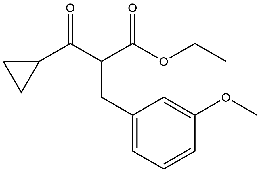 Benzenepropanoic acid, α-(cyclopropylcarbonyl)-3-methoxy-, ethyl ester Structure