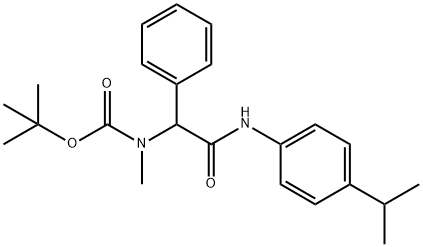 Carbamic acid, N-methyl-N-[2-[[4-(1-methylethyl)phenyl]amino]-2-oxo-1-phenylethyl]-, 1,1-dimethylethyl ester Struktur