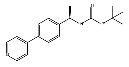 Carbamic acid, N-[(1R)-1-[4-(4-pyridinyl)phenyl]ethyl]-, 1,1-dimethylethyl ester 结构式