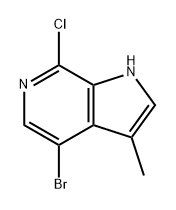 1H-Pyrrolo[2,3-c]pyridine, 4-bromo-7-chloro-3-methyl-,871819-17-9,结构式