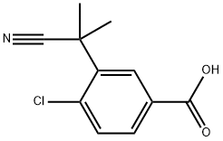 4-氯-3-(2-氰基丙-2-基)苯甲酸 结构式