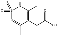2-(3,5-dimethyl-1,1-dioxo-2H-1,2,6-thiadiazin-4-yl)acetic acid 化学構造式