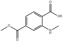 1,4-Benzenedicarboxylic acid, 2-(methylamino)-, 4-methyl ester Structure