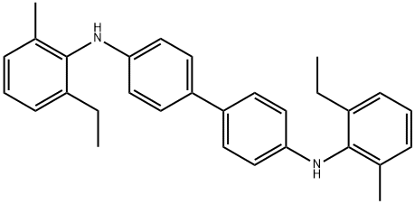 [1,1'-Biphenyl]-4,4'-diamine, N4,N4'-bis(2-ethyl-6-methylphenyl)- Structure