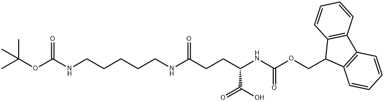 15-Oxa-2,7,13-triazaheptadecanoic acid, 3-carboxy-16,16-dimethyl-6,14-dioxo-, 1-(9H-fluoren-9-ylmethyl) ester, (3S)- Structure