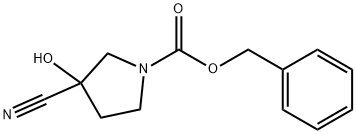 1-Pyrrolidinecarboxylic acid, 3-cyano-3-hydroxy-, phenylmethyl ester Structure
