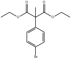 Propanedioic acid, 2-(4-bromophenyl)-2-methyl-, 1,3-diethyl ester Struktur
