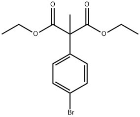 Propanedioic acid, 2-(4-bromophenyl)-2-methyl-, 1,3-diethyl ester Structure