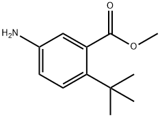 5-氨基-2-(叔丁基)苯甲酸甲酯, 873056-34-9, 结构式