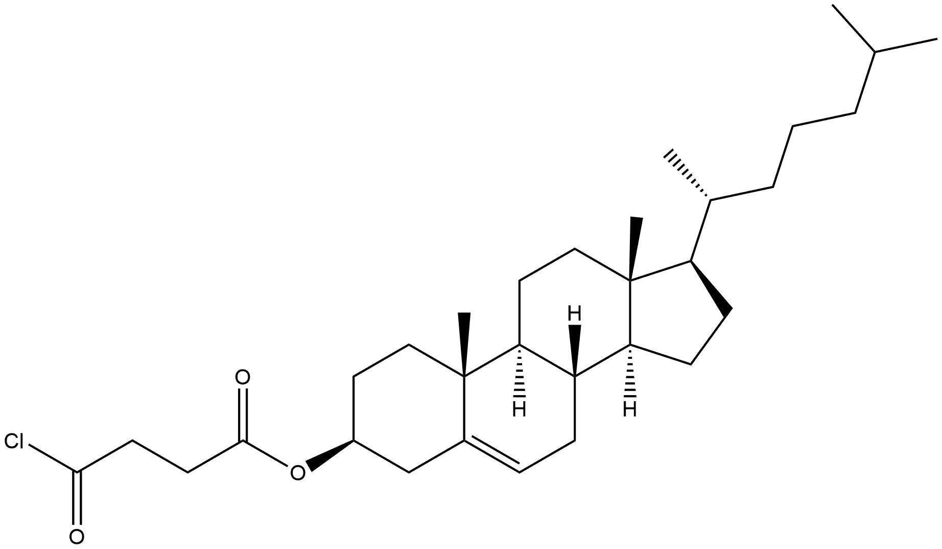 Cholest-5-en-3-ol (3β)-, 3-(4-chloro-4-oxobutanoate),87311-35-1,结构式