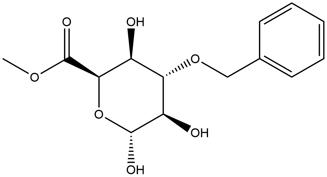 α-L-Idopyranuronic acid, 3-O-(phenylmethyl)-, methyl ester 化学構造式