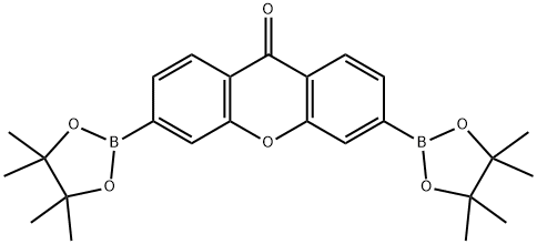 9H-Xanthen-9-one, 3,6-bis(4,4,5,5-tetramethyl-1,3,2-dioxaborolan-2-yl)- 结构式