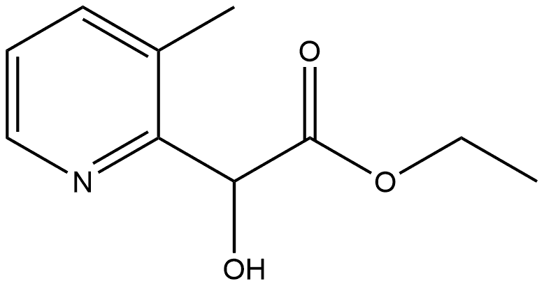 2-羟基-2-(3-甲基吡啶-2-基)乙酸乙酯, 873459-50-8, 结构式