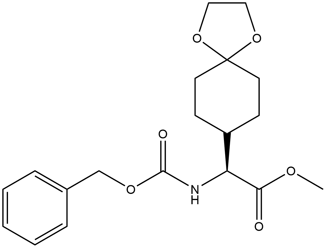 1,4-Dioxaspiro[4.5]decane-8-acetic acid, α-[[(phenylmethoxy)carbonyl]amino]-, methyl ester, (αS)-