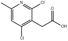 2-(2,4-二氯-6-甲基吡啶-3-基)乙酸, 873790-26-2, 结构式