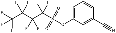 1-Butanesulfonic acid, 1,1,2,2,3,3,4,4,4-nonafluoro-, 3-cyanophenyl ester 结构式
