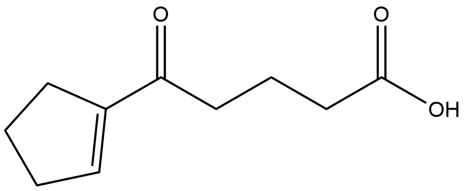 1-Cyclopentene-1-pentanoic acid, δ-oxo- Structure