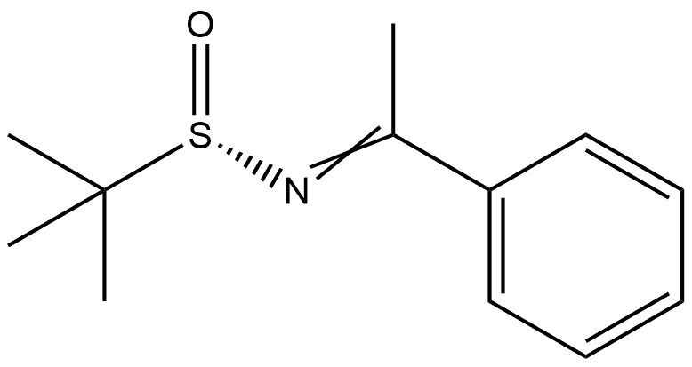 2-Propanesulfinamide, 2-methyl-N-(1-phenylethylidene)-, [S(S)]- Struktur