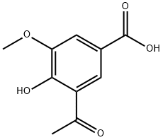 Benzoic acid, 3-acetyl-4-hydroxy-5-methoxy- Structure