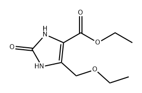 1H-Imidazole-4-carboxylic acid, 5-(ethoxymethyl)-2,3-dihydro-2-oxo-, ethyl ester Struktur