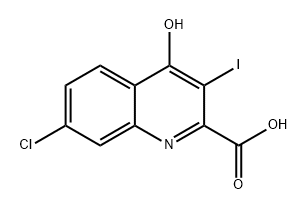 2-Quinolinecarboxylic acid, 7-chloro-4-hydroxy-3-iodo-,874532-82-8,结构式