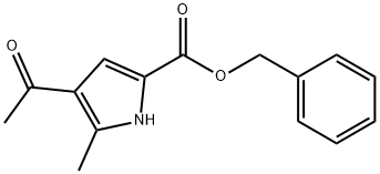 1H-Pyrrole-2-carboxylic acid, 4-acetyl-5-methyl-, phenylmethyl ester Structure