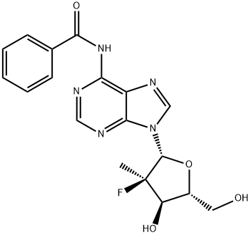 N-(9-((2R,3R,4R,5R)-3-Fluoro-4-hydroxy-5-(hydroxymethyl)-3-methyltetrahydrofuran-2-yl)-9H-purin-6-yl)benzamide,874638-95-6,结构式