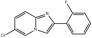 6-氯-2-(2-氟苯基)咪唑并[1,2-A]吡啶,874765-02-3,结构式