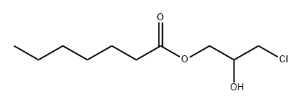 Heptanoic acid 2-hydroxy-3-chloropropyl ester,87505-01-9,结构式
