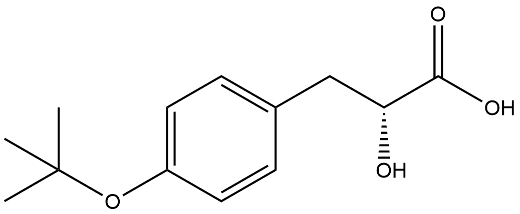 Benzenepropanoic acid, 4-(1,1-dimethylethoxy)-α-hydroxy-, (αR)- Structure