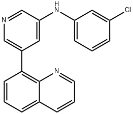 N-(3-Chlorophenyl)-5-(quinolin-8-yl)pyridin-3-amine Structure