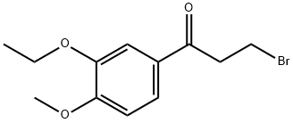 1-Propanone, 3-bromo-1-(3-ethoxy-4-methoxyphenyl)- Struktur