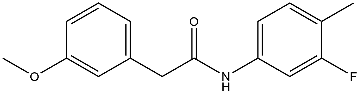 N-(3-Fluoro-4-methylphenyl)-3-methoxybenzeneacetamide 结构式