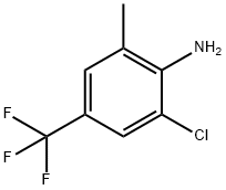 Benzenamine, 2-chloro-6-methyl-4-(trifluoromethyl)- Struktur