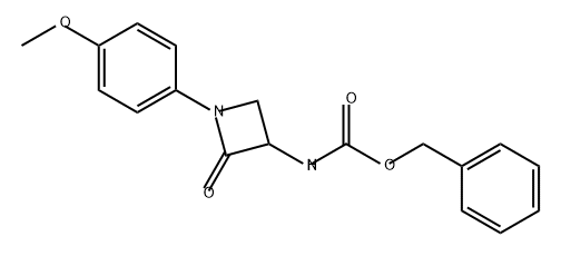 Carbamic acid, N-[1-(4-methoxyphenyl)-2-oxo-3-azetidinyl]-, phenylmethyl ester 化学構造式