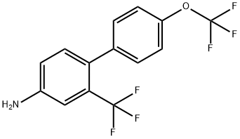 4-Amino-4'-(trifluoromethoxy)-2-(trifluoromethyl)biphenyl 化学構造式