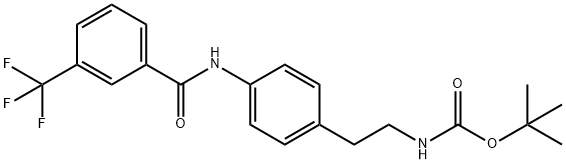 Carbamic acid, [2-[4-[[3-(trifluoromethyl)benzoyl]amino]phenyl]ethyl]-, 1,1-dimethylethyl ester (9CI) Structure