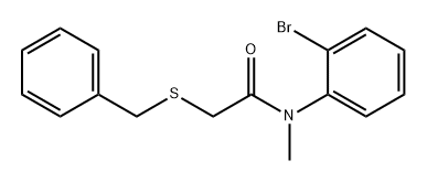 Acetamide, N-(2-bromophenyl)-N-methyl-2-[(phenylmethyl)thio]- Struktur