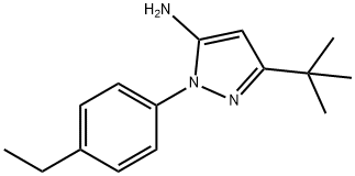 1H-Pyrazol-5-amine, 3-(1,1-dimethylethyl)-1-(4-ethylphenyl)-,876299-74-0,结构式