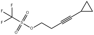 Methanesulfonic acid, 1,1,1-trifluoro-, 4-cyclopropyl-3-butyn-1-yl ester Structure