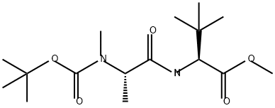 L-Valine, N-[(1,1-dimethylethoxy)carbonyl]-N-methyl-L-alanyl-3-methyl-, methyl ester (9CI),876623-92-6,结构式