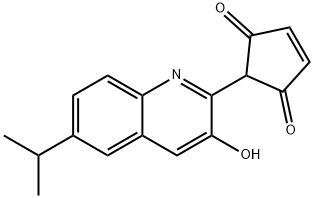 2-(3-Hydroxy-6-isopropylquinolin-2-yl)cyclopent-4-ene-1,3-dione Structure