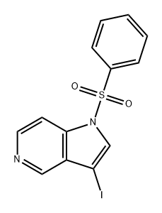 1H-Pyrrolo[3,2-c]pyridine, 3-iodo-1-(phenylsulfonyl)- Struktur