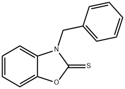 2(3H)-Benzoxazolethione, 3-(phenylmethyl)- 化学構造式