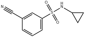 3-cyano-N-cyclopropylbenzenesulfonamide 结构式